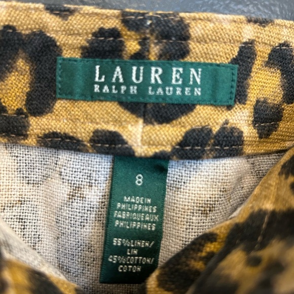 Lauren Ralph Lauren 8 EUC Linen and cotton cheetah skirt in EUC - Picture 5 of 14